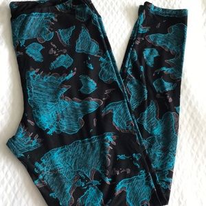 Lularoe TC Map Leggings - Worn Once